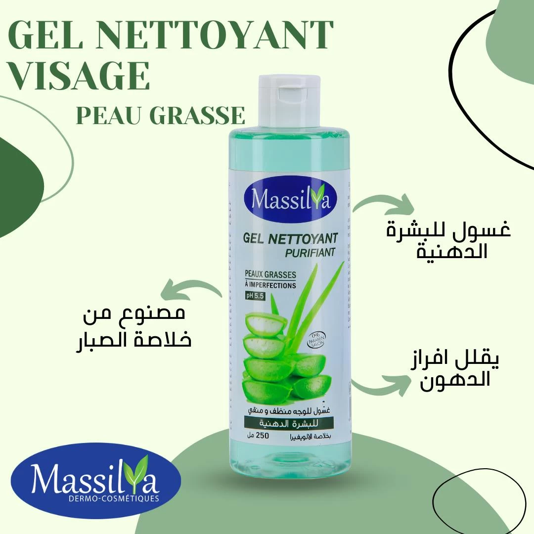 Gel nettoyant et purifiant pour peaux grasses