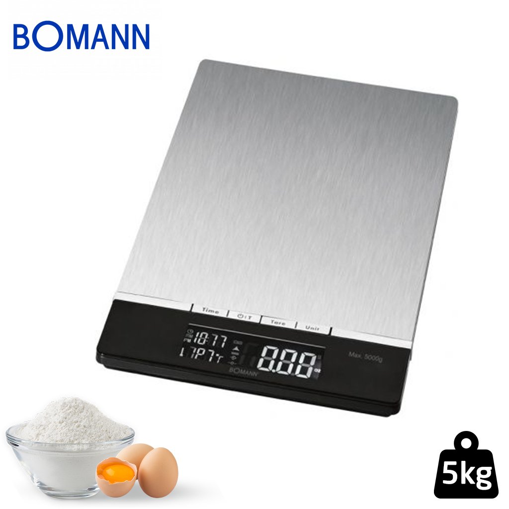 ميزان مطبخ الكتروني بشاشة رقمية لوزن أصغر الكتل بدقة عالية Bomann